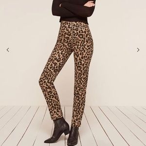 Reformation Leopard Print Pants